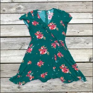 Floral Teal Dress